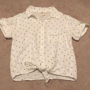 Short Sleeve Polkadot Top